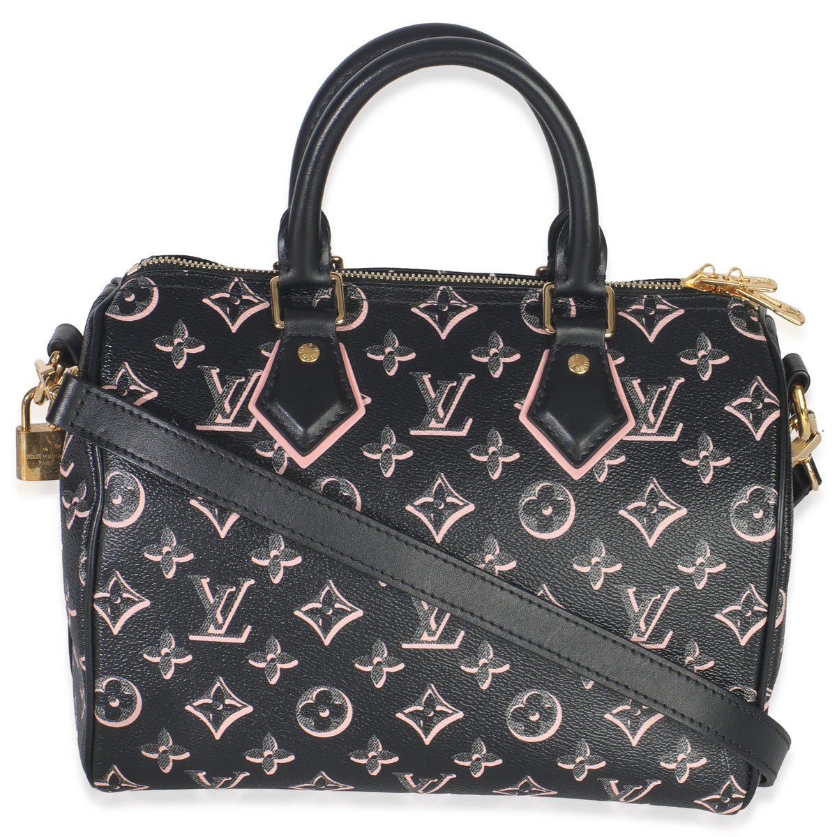 Louis Vuitton Black Monogram Canvas Fall for You Speedy Bandouliere 25 Handbag bv