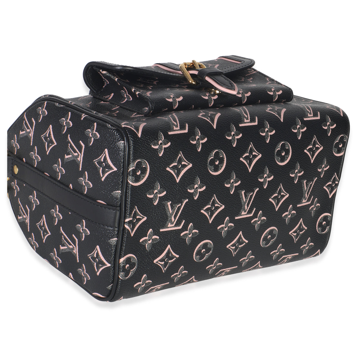 Louis Vuitton Black Monogram Canvas Fall for You Speedy Bandouliere 25 Handbag clasp
