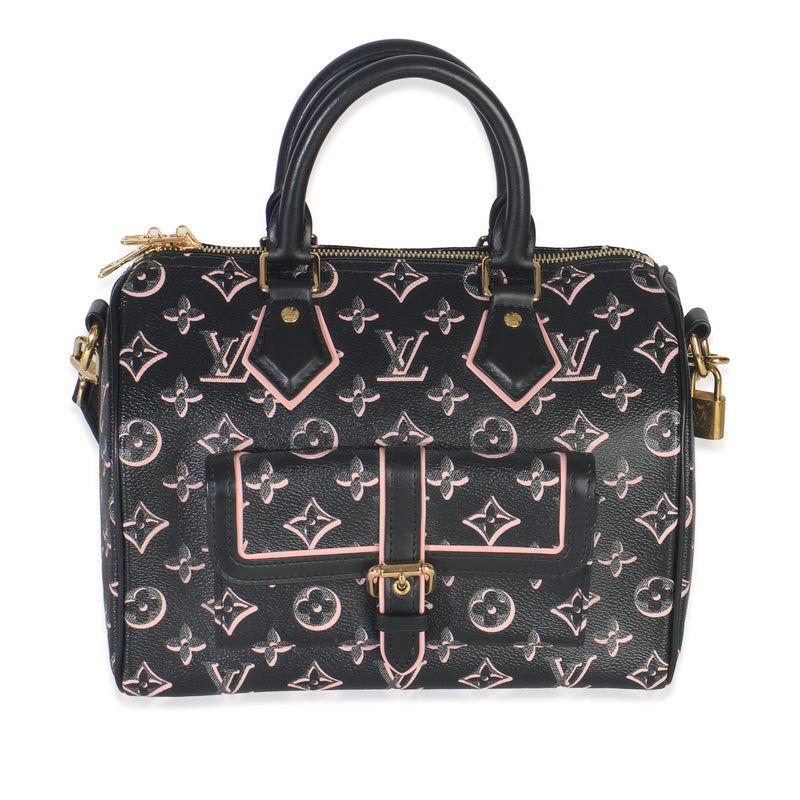 Black Monogram Canvas Fall for You Speedy Bandouliere 25