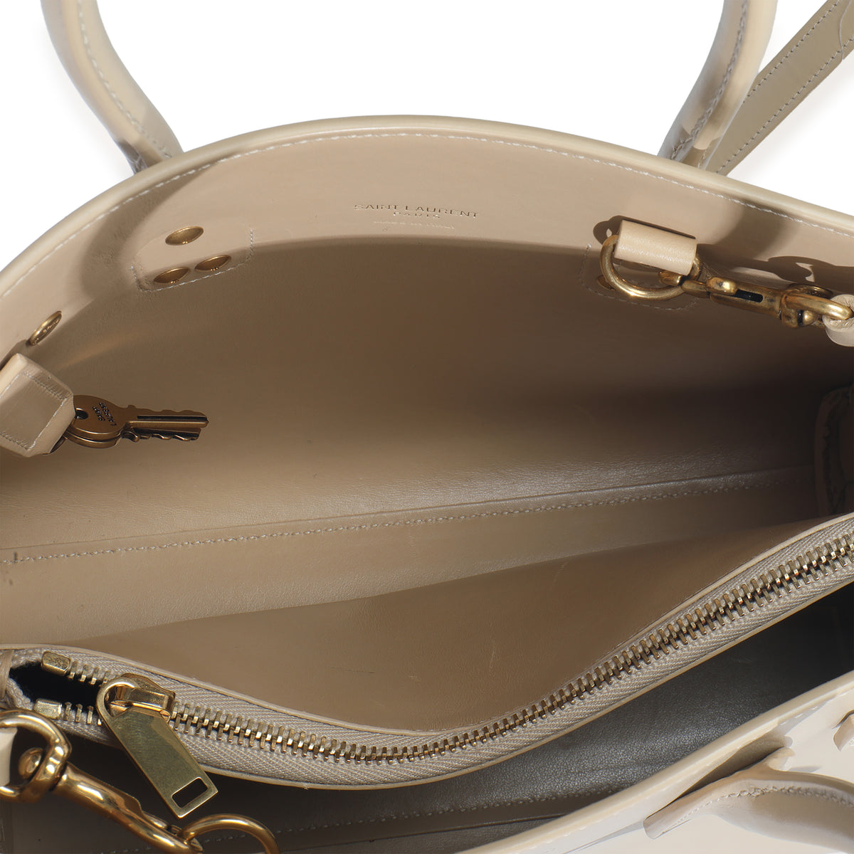 Beige Smooth Calfskin Baby Sac De Jour