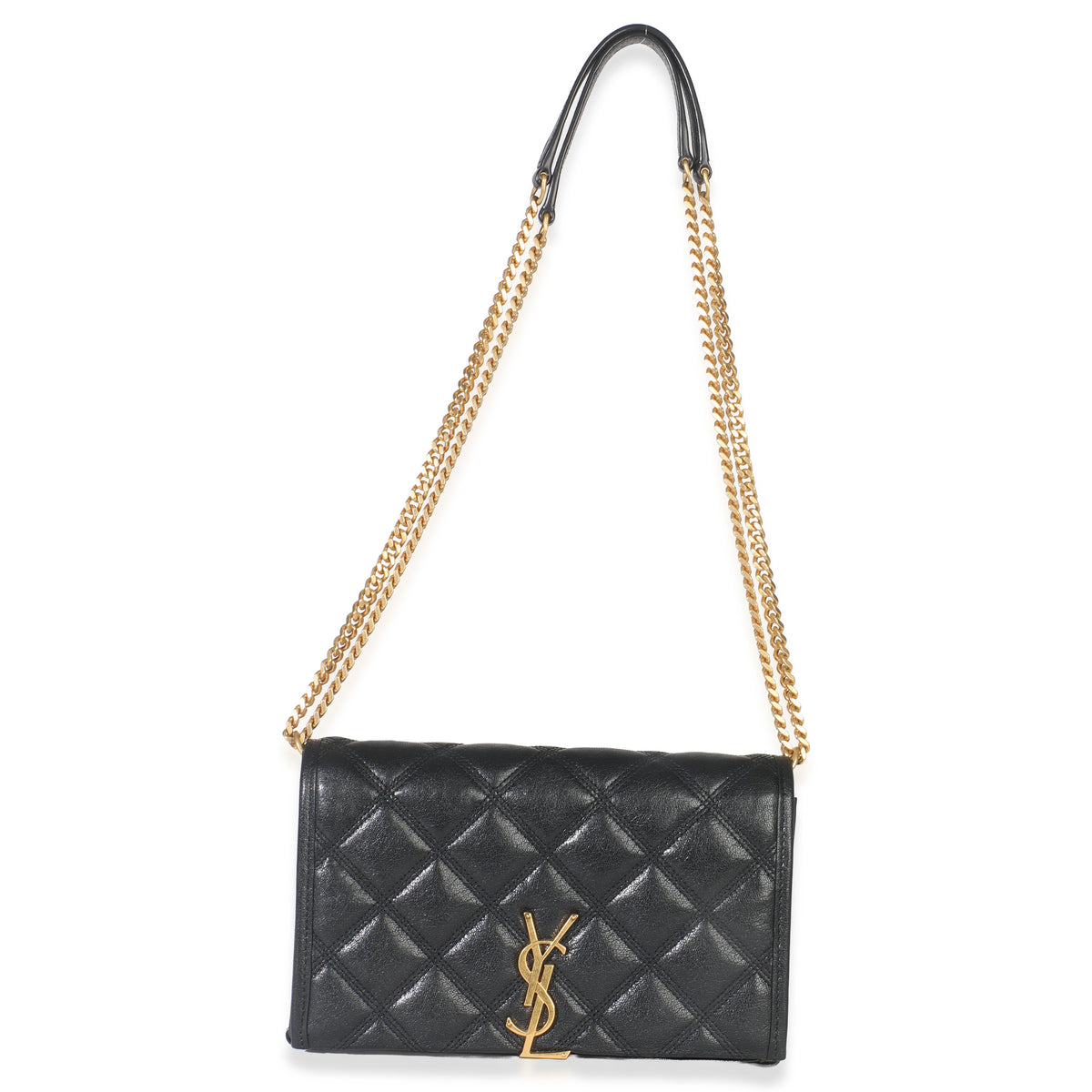 Black Quilted Lambskin Mini Becky Chain Bag