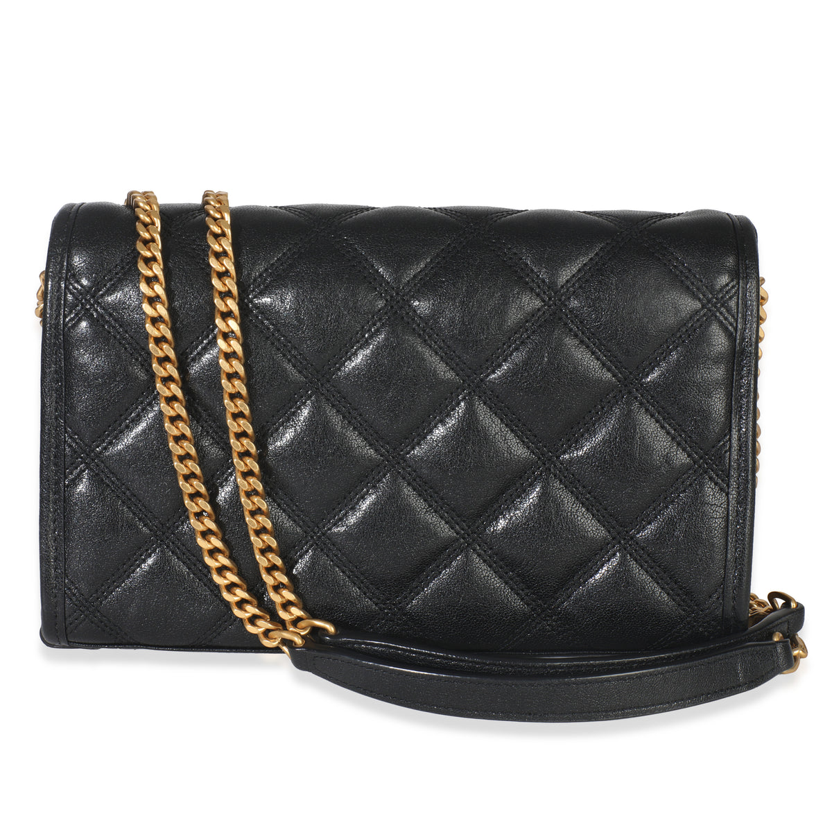 Black Quilted Lambskin Mini Becky Chain Bag