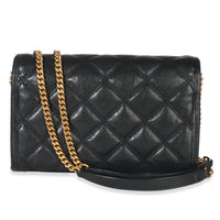 Black Quilted Lambskin Mini Becky Chain Bag