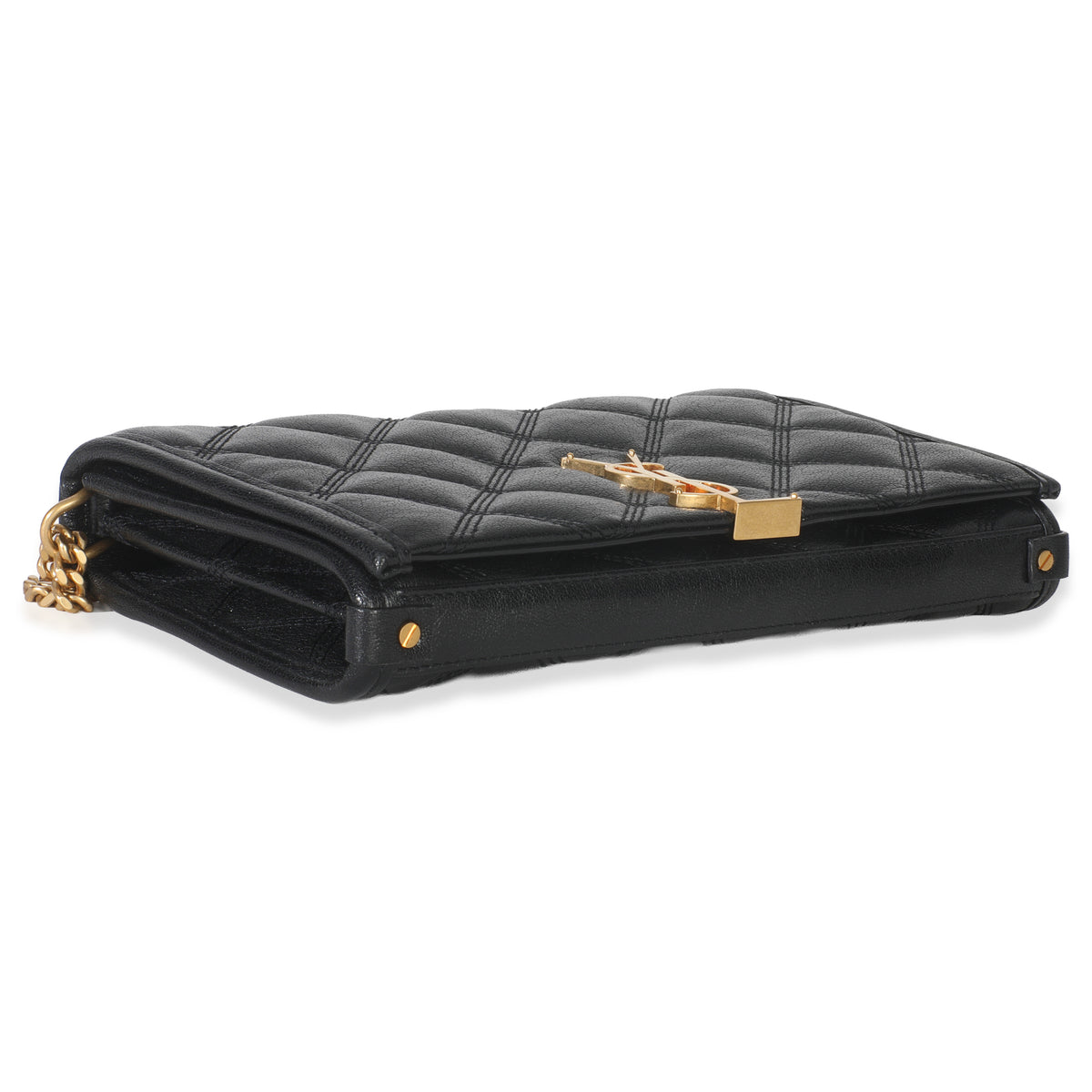 Black Quilted Lambskin Mini Becky Chain Bag