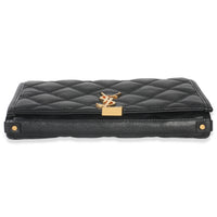 Black Quilted Lambskin Mini Becky Chain Bag