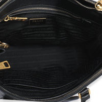 Prada Black Saffiano Small Galleria Double Zip Tote Handbag ad2