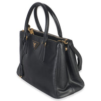 Prada Black Saffiano Small Galleria Double Zip Tote Handbag sv