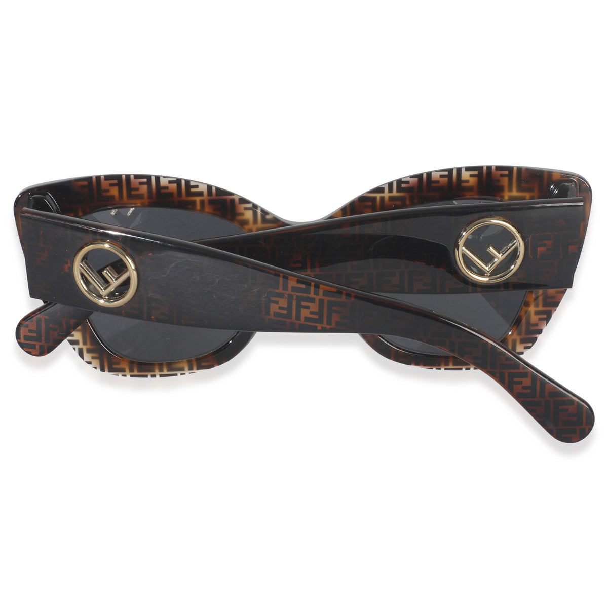 Fendi Brown Tortoise F Is  FF Cat Eye Sunglasses bv