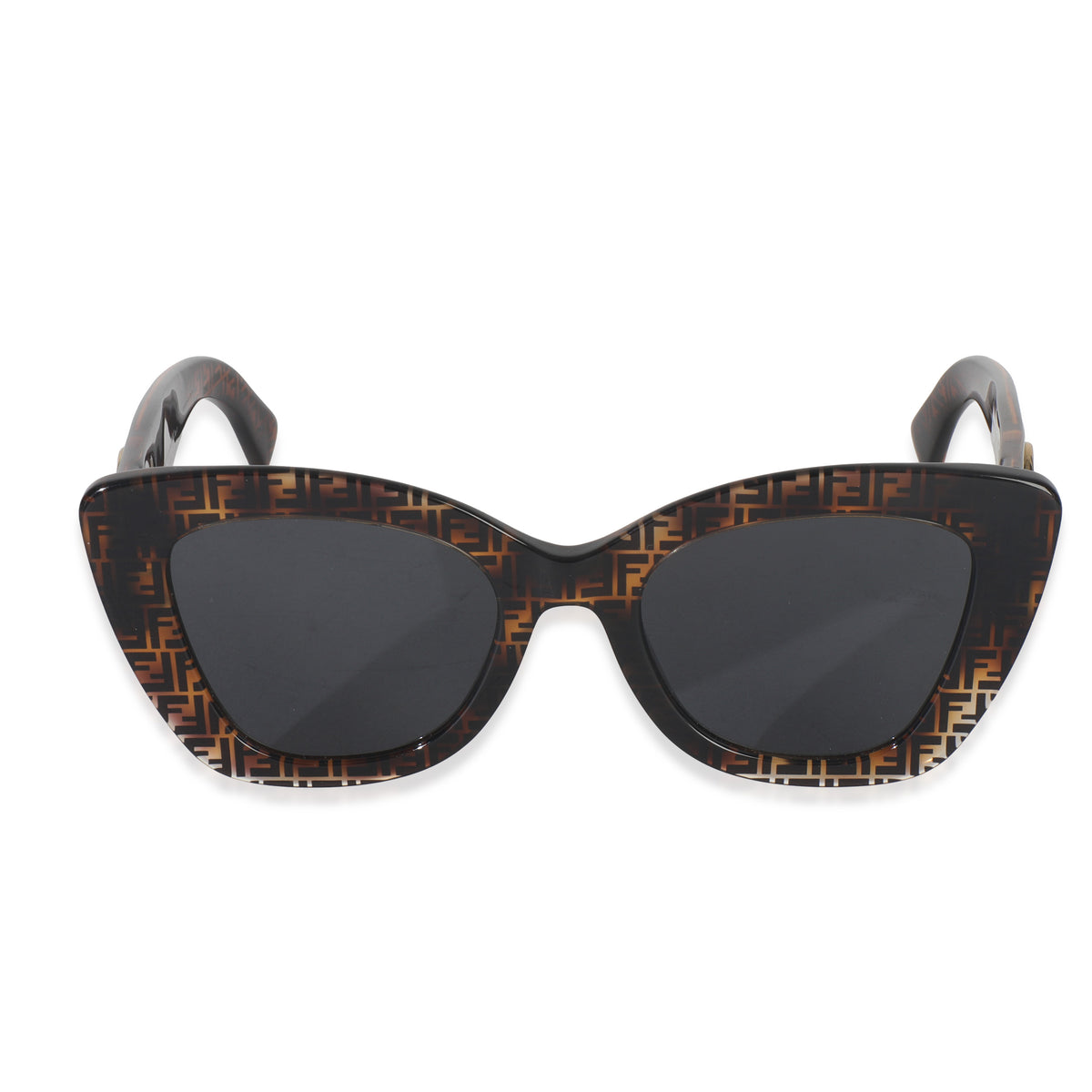 Fendi Brown Tortoise F Is  FF Cat Eye Sunglasses fv