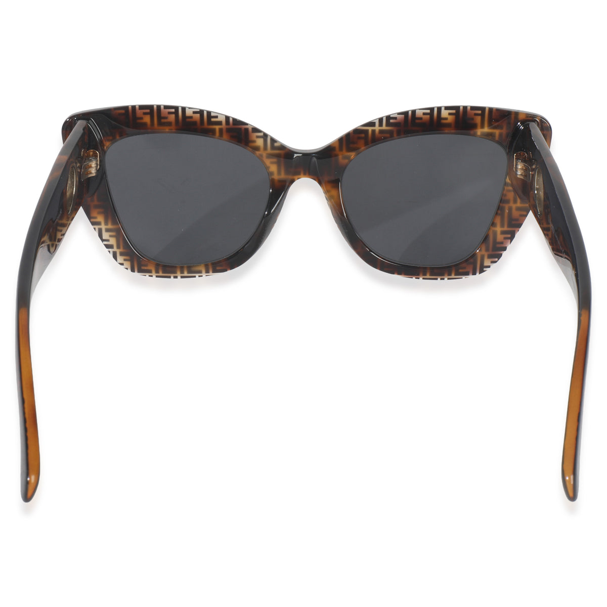 Fendi Brown Tortoise F Is  FF Cat Eye Sunglasses pv