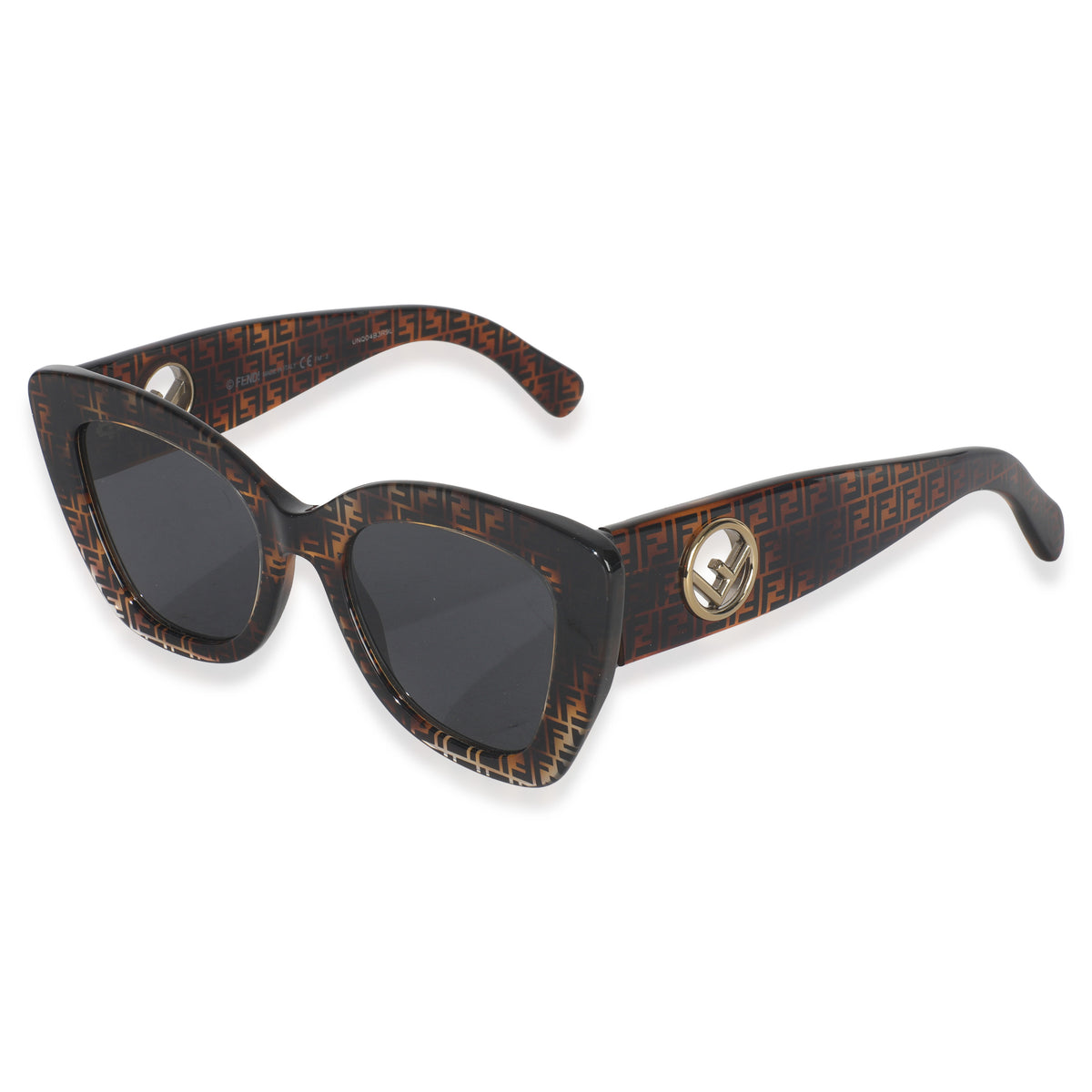 Fendi Brown Tortoise F Is  FF Cat Eye Sunglasses sv