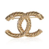 Gold-Plated  2023 Strass & Faux Pearl Brooch