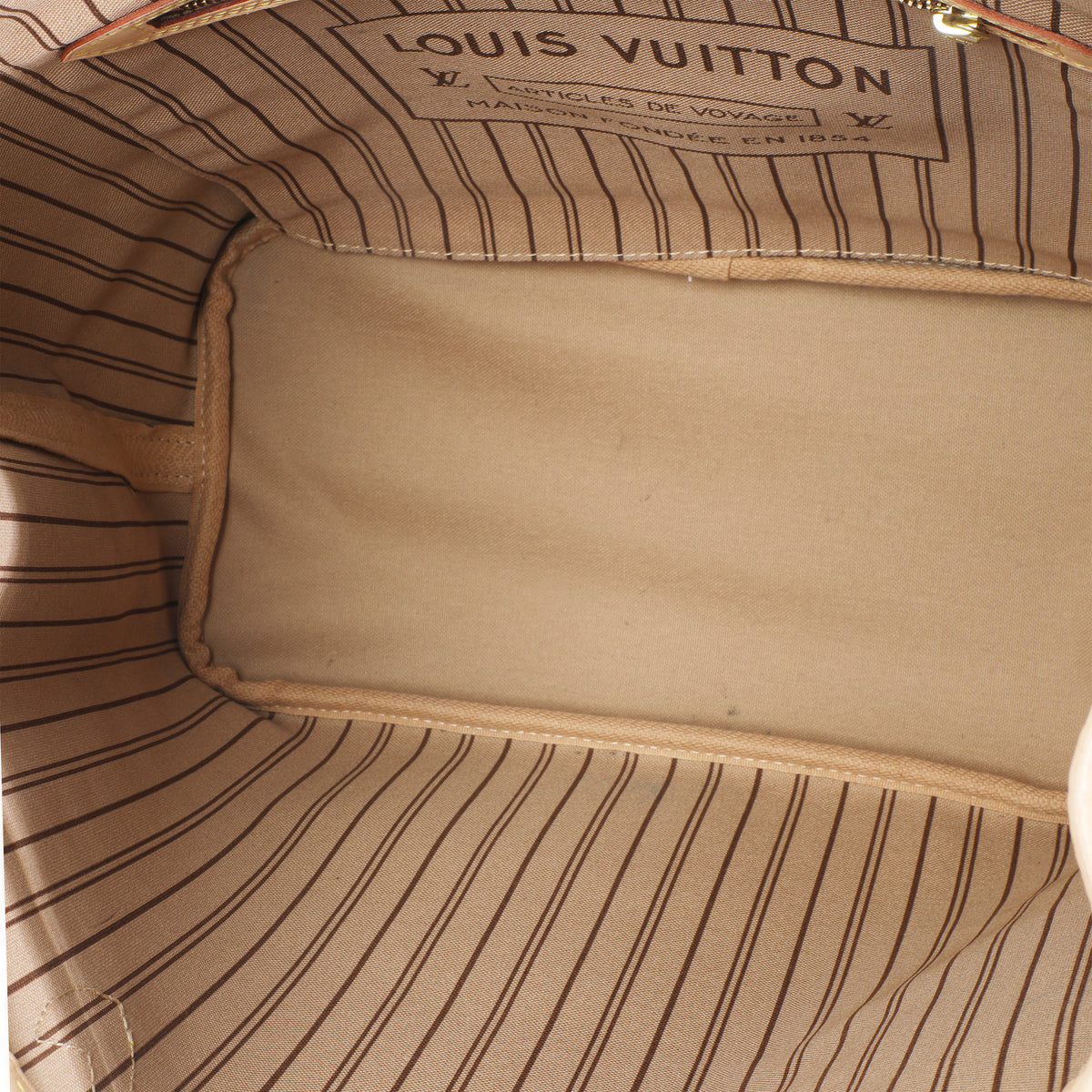 Louis Vuitton Monogram Canvas Neverfull MM Handbag stamp
