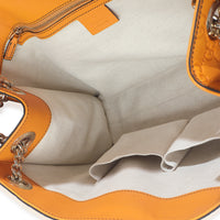 Orange Guccissima Leather Large Emily Chain Shoulder Bag