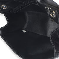 Black Quilted Aged Calfskin Glitter Stripe Mini Reissue 2.55 Flap Bag