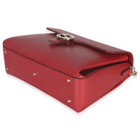Red Dollar Calfskin Medium Interlocking G Top Handle Bag