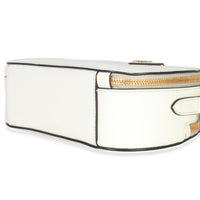 White Saffiano Small Odette Top Handle Bag