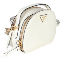 White Saffiano Small Odette Top Handle Bag