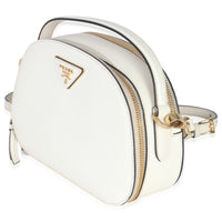 White Saffiano Small Odette Top Handle Bag