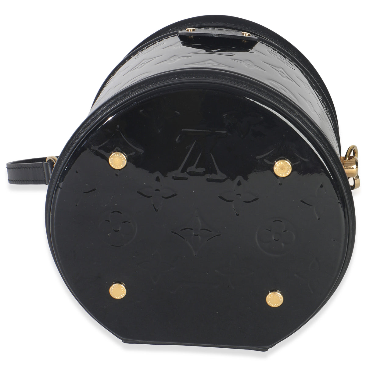 Louis Vuitton Black Monogram Vernis Cannes Handbag stamp