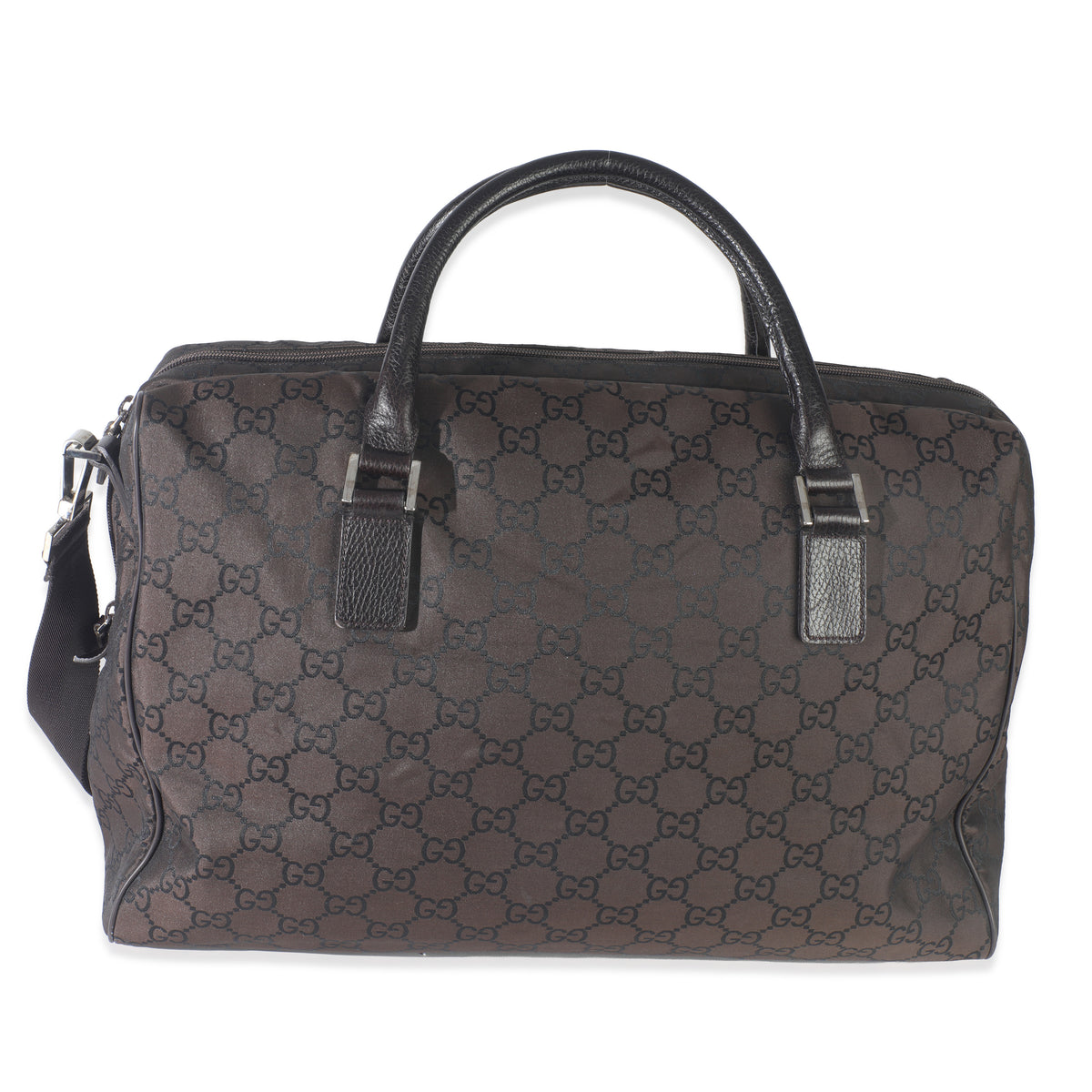 Vintage Brown GG Nylon Weekender Duffle Bag