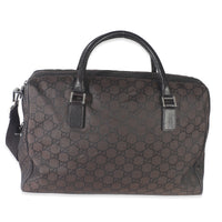 Vintage Brown GG Nylon Weekender Duffle Bag