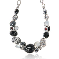 David Yurman Sterling Silver Diamond Mosiac Collar Necklace fv