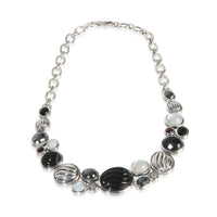 David Yurman Sterling Silver Diamond Mosiac Collar Necklace pv