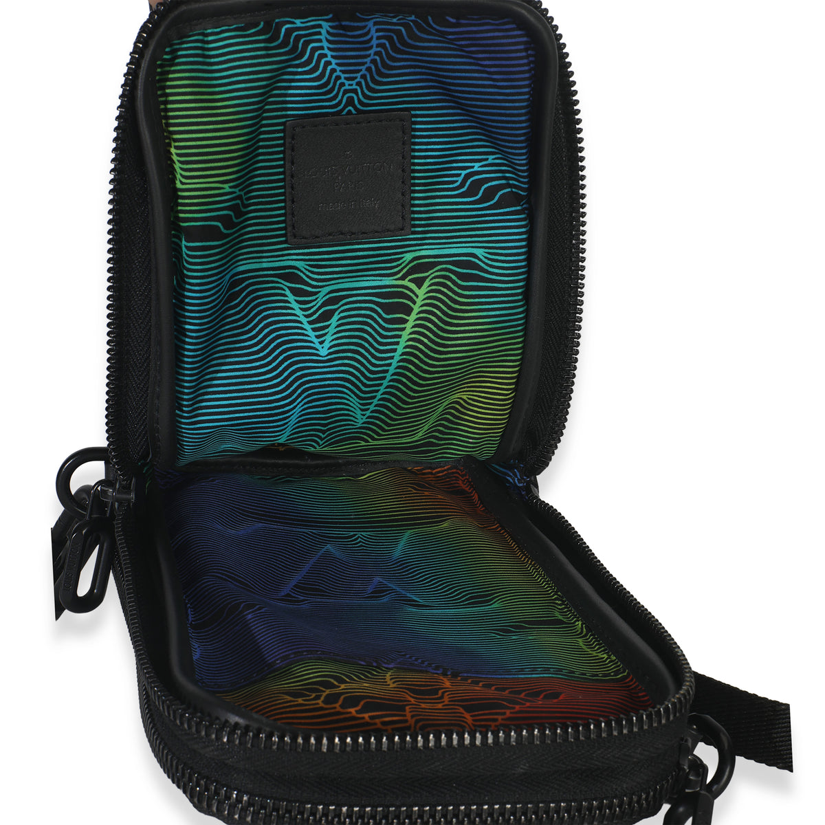 Louis Vuitton Black Nylon Monogram 2054 Double Phone Pouch Handbag av