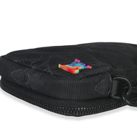 Louis Vuitton Black Nylon Monogram 2054 Double Phone Pouch Handbag clasp