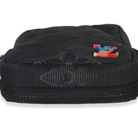 Louis Vuitton Black Nylon Monogram 2054 Double Phone Pouch Handbag stamp
