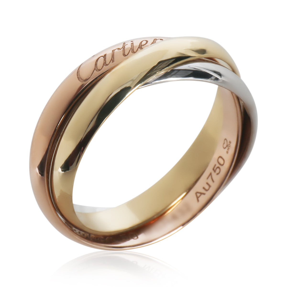 Cartier 3 Tone Gold  Small Model Trinity Ring bv