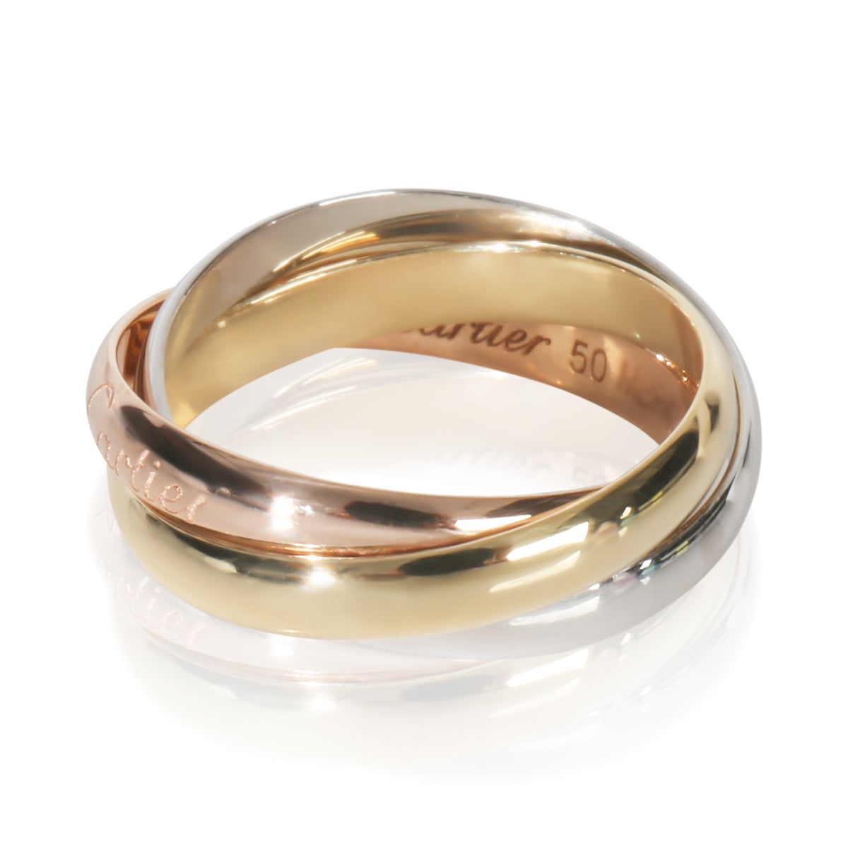 Cartier 3 Tone Gold  Small Model Trinity Ring sv