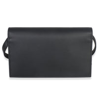 Gucci Black Smooth Calfskin Interlocking G Wallet On Strap Handbag bv