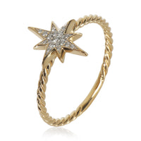 Yellow Gold Diamond Cable Collectible North Star Ring