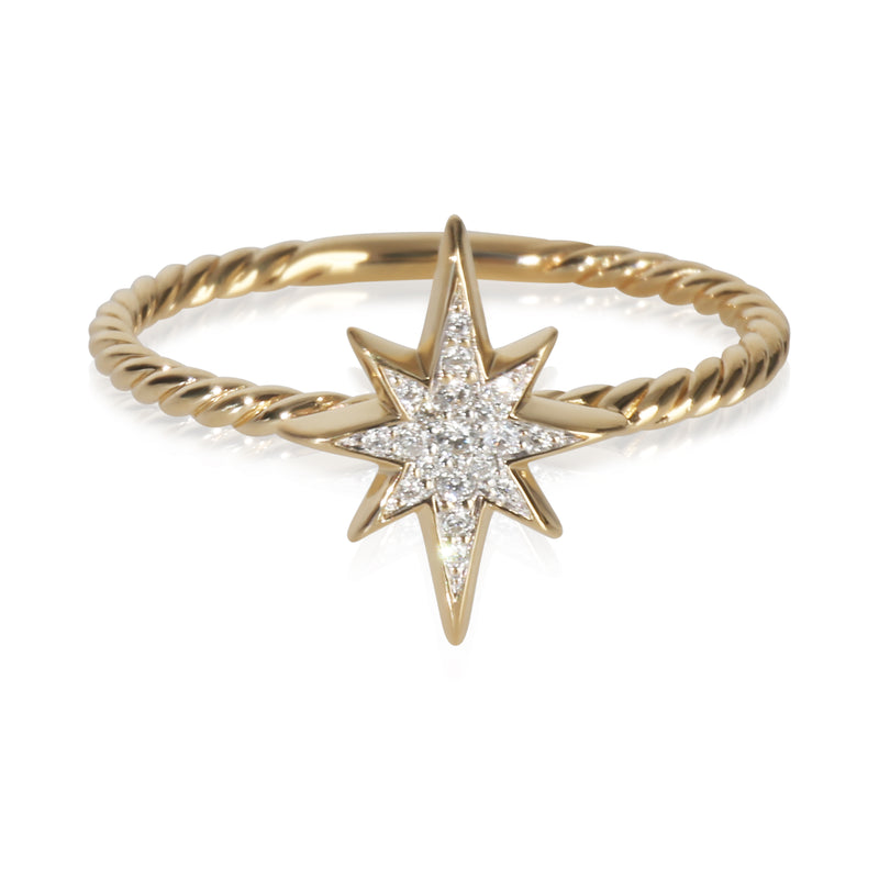 Yellow Gold Diamond Cable Collectible North Star Ring