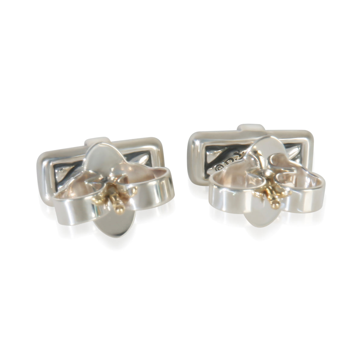 Sterling Silver Diamond Lexington Bar Stud Earrings