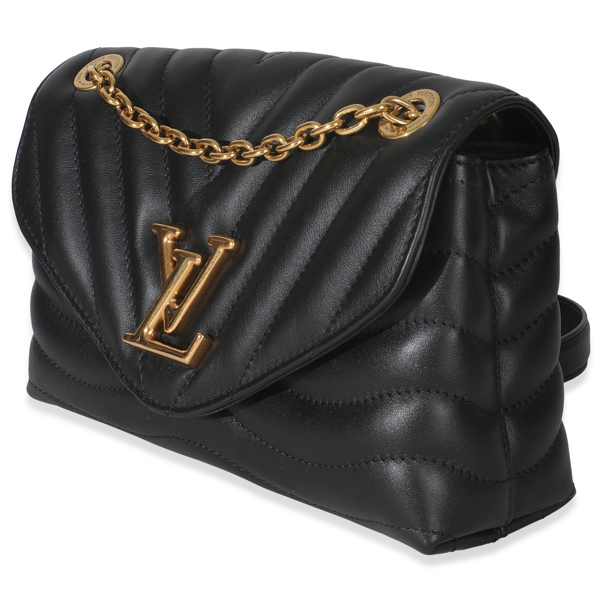 Black Calfskin New Wave Chain MM