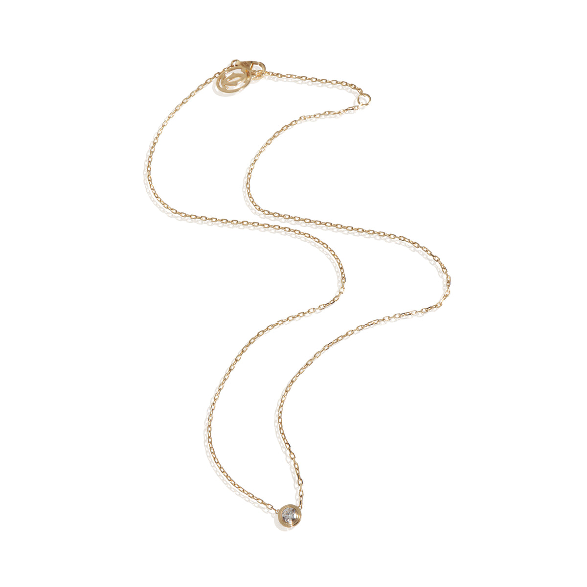 Yellow Gold Diamond Large Model Damour Necklace