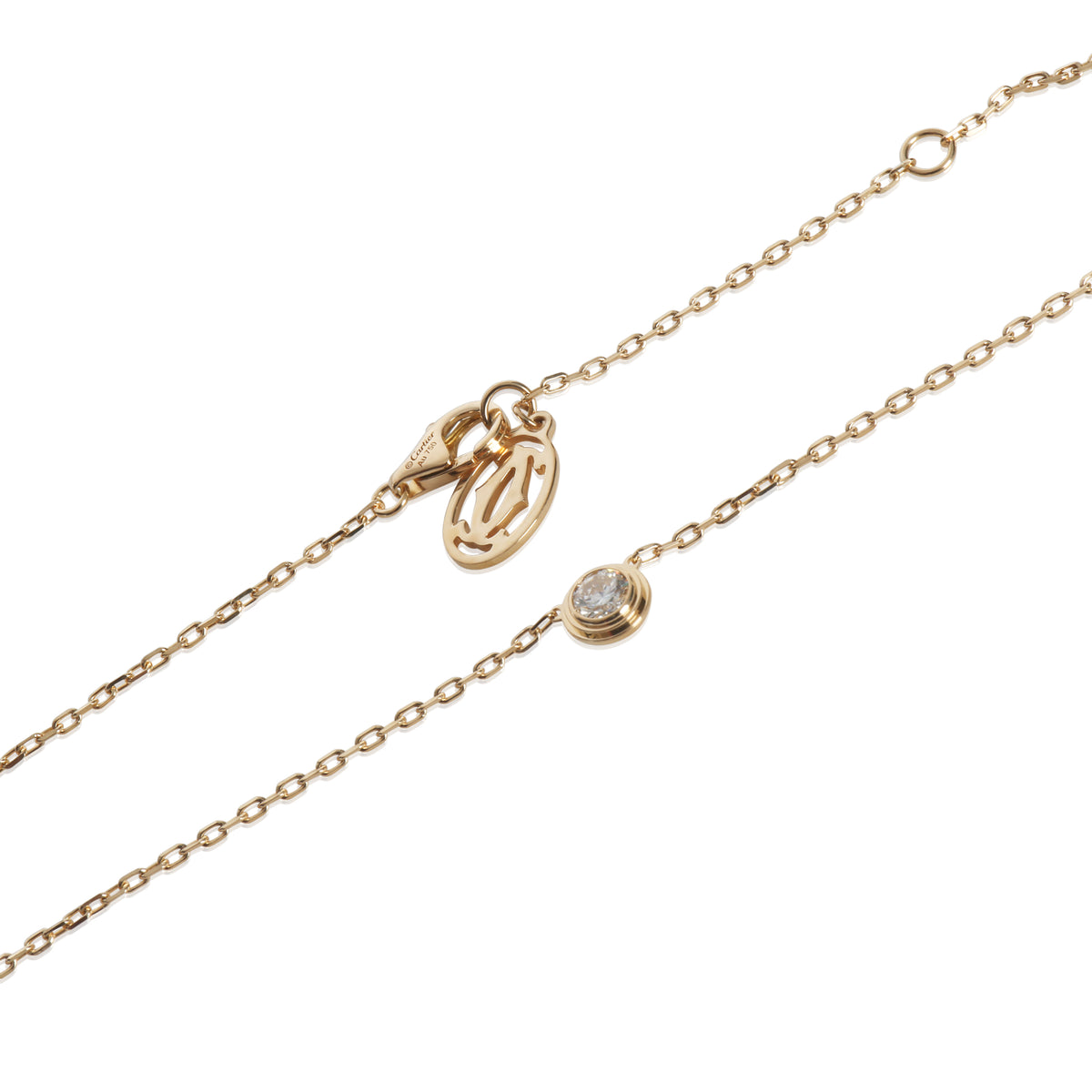 Yellow Gold Diamond Large Model Damour Necklace