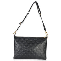 Black Monogram Embossed Lambskin Coussin MM