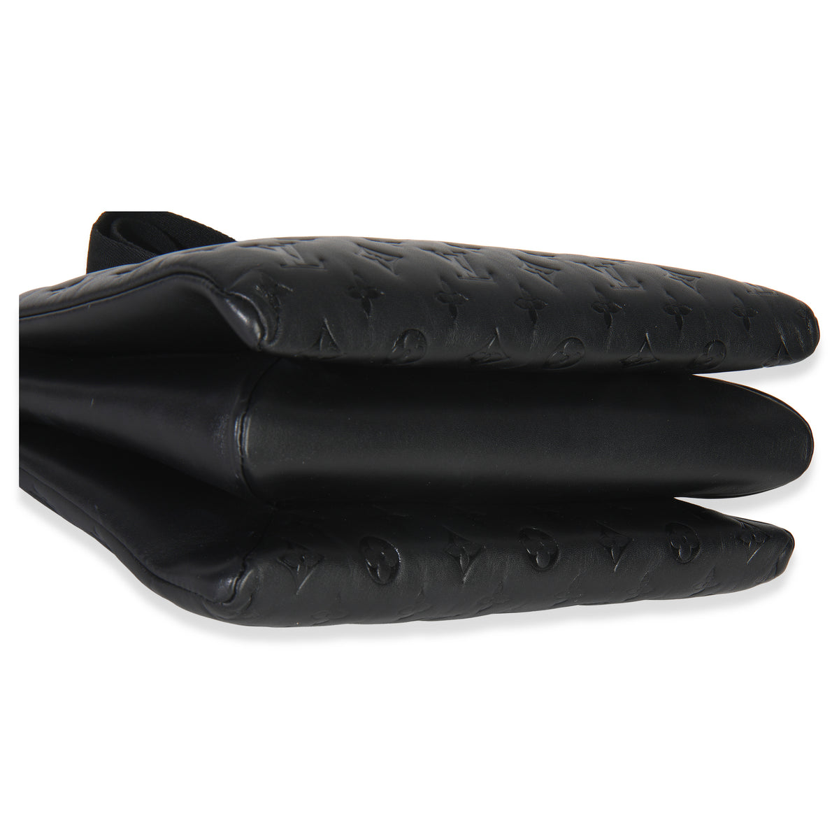 Black Monogram Embossed Lambskin Coussin MM