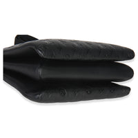 Black Monogram Embossed Lambskin Coussin MM
