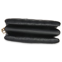 Black Monogram Embossed Lambskin Coussin MM