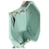 Light Green Quilted Lambskin Mini Rectangular Flap Bag