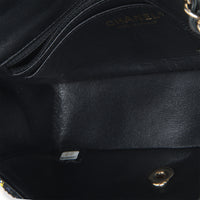 Black Multicolor Quilted Tweed Mini Rectangular Flap Bag
