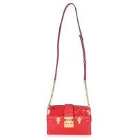 Cherry Monogram Vernis Trunk Clutch Bag