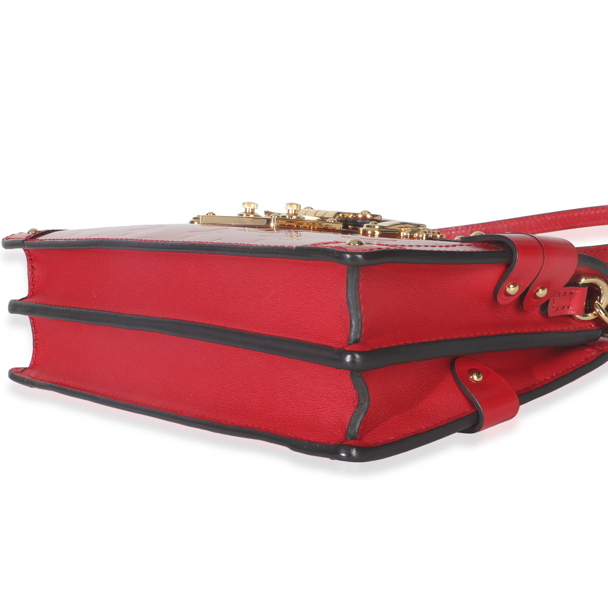 Cherry Monogram Vernis Trunk Clutch Bag