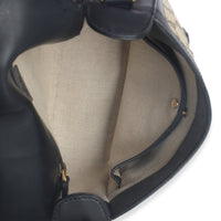 Black Beige GG Canvas Medium Lady Web Shoulder Bag