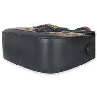 Black Beige GG Canvas Medium Lady Web Shoulder Bag